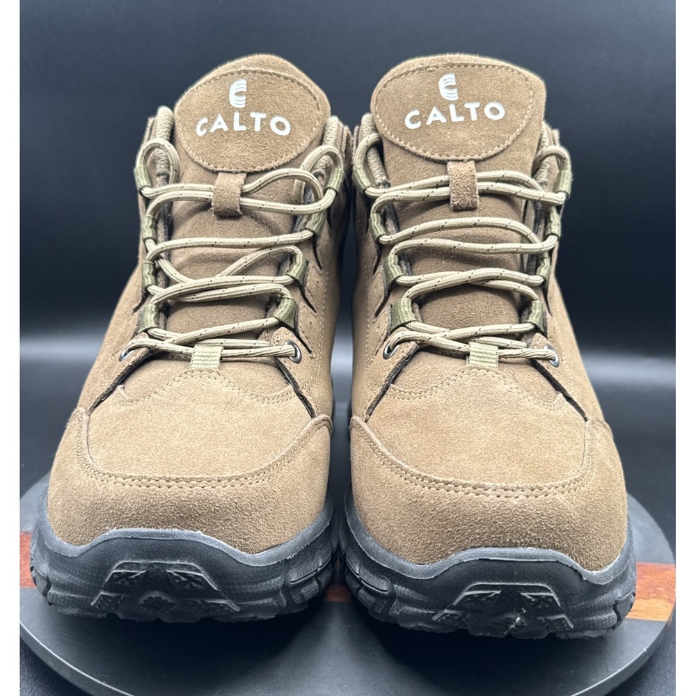CALTO Men's Invisible 4" Height Increasing Elevator Chunky Hiker Bottom Sneakers